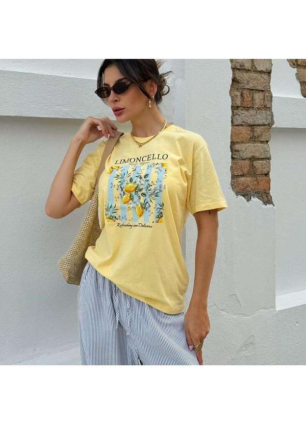 Cianitas - Camiseta Feminina Amarela Limoncello - Amarela