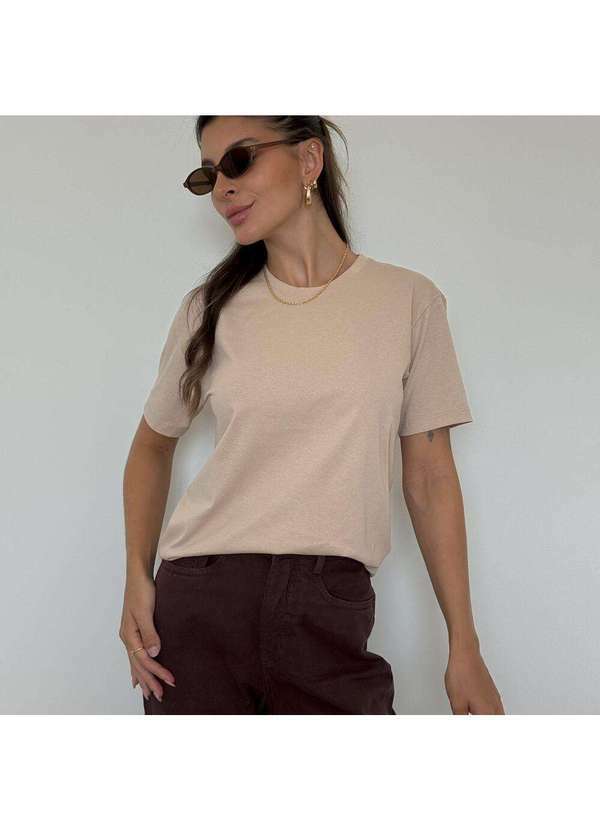 Cianitas - Camiseta Feminina Básica Chocolate Confortável Blusa 3 Peças - Chocolate