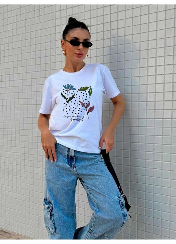 Cianitas - Camiseta Feminina Branca Be Your - Branco 2