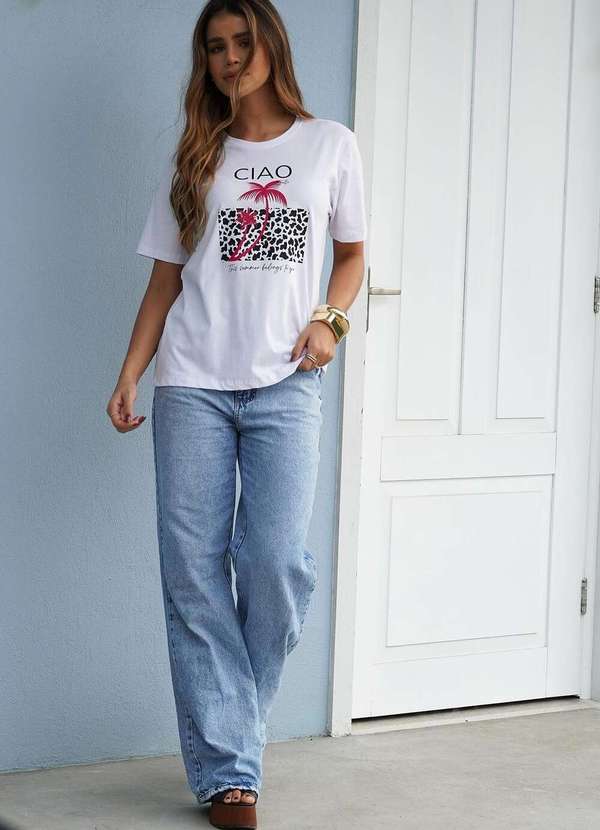 Cianitas - Camiseta Feminina Branca Ciao - Branca 5