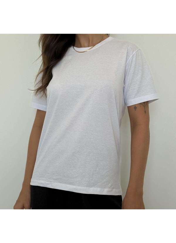 Cianitas - Camiseta Feminina Branca Lisa - Branca 4
