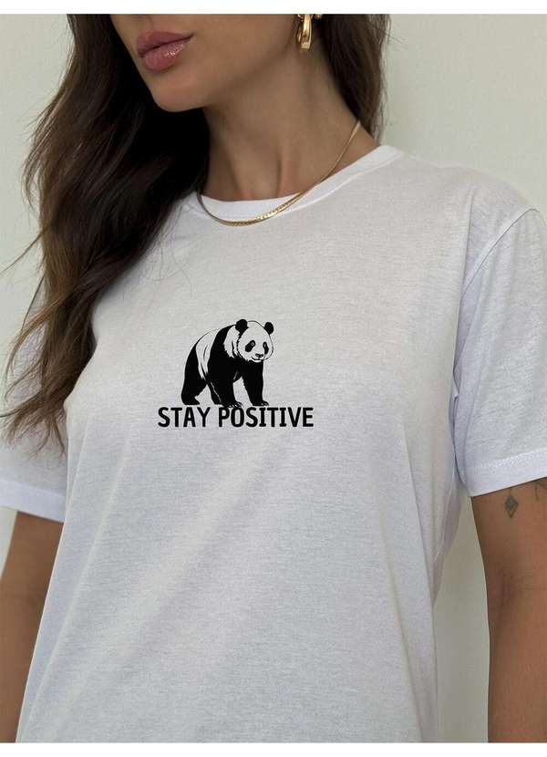 Cianitas - Camiseta Feminina Branca Panda - Branca 2