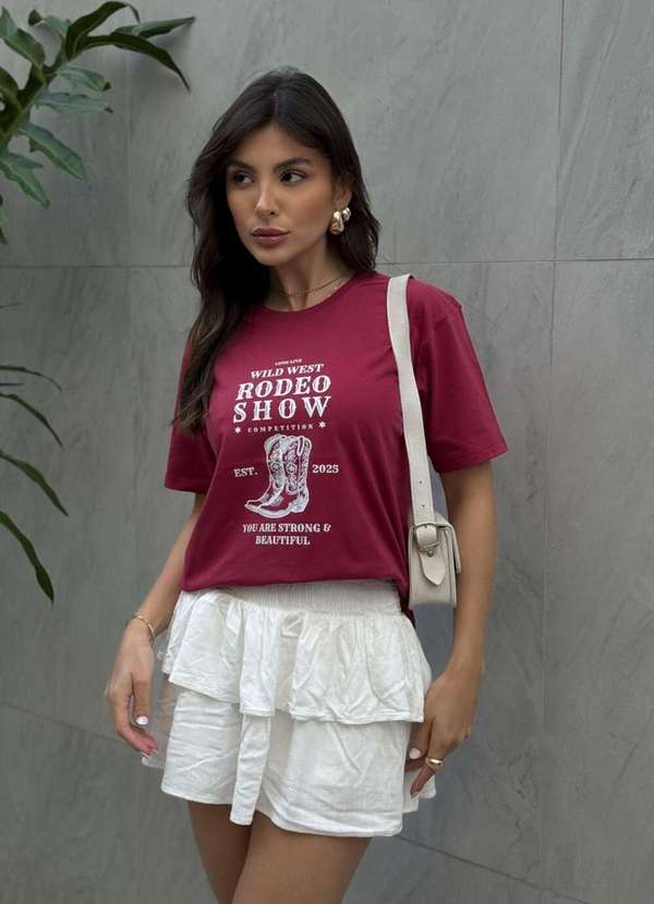 Cianitas - Camiseta Feminina Cereja Rodeo Show - Cereja