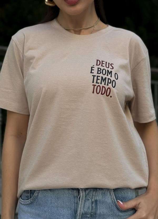 Cianitas - Camiseta Feminina Chocolate Deus é Bom o Tempo Todo - Chocolate 2