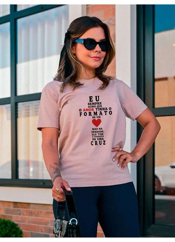 Cianitas - Camiseta Feminina Chocolate Formato Amor - Chocolate 2