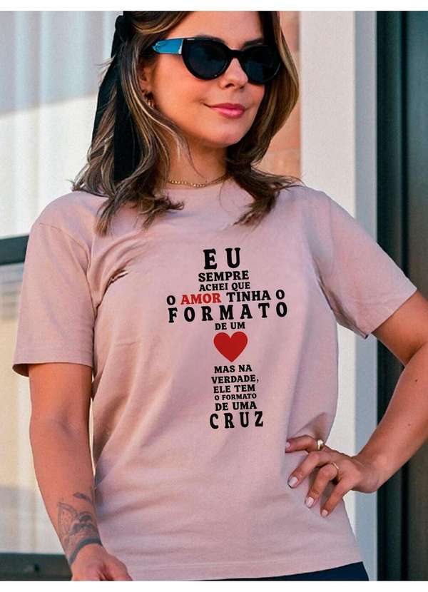 Cianitas - Camiseta Feminina Chocolate Formato Amor - Chocolate 3