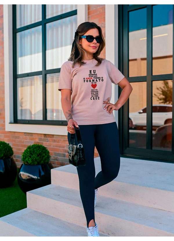 Cianitas - Camiseta Feminina Chocolate Formato Amor - Chocolate 4