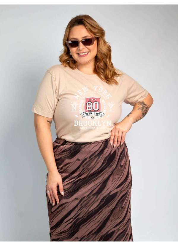 Cianitas - Camiseta Feminina Chocolate Nyc 1980 - Chocolate