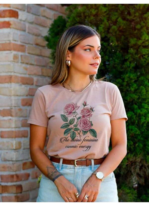 Cianitas - Camiseta Feminina Chocolate Rosa Divine - Chocolate 2