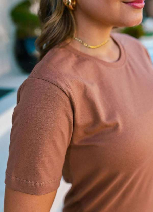 Cianitas - Camiseta Feminina Marrom Claro Urso Your Dreams - Marrom Claro 5