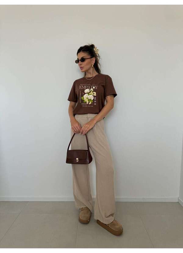 Cianitas - Camiseta Feminina Marrom Escuro Empathy - Marrom Escuro 4