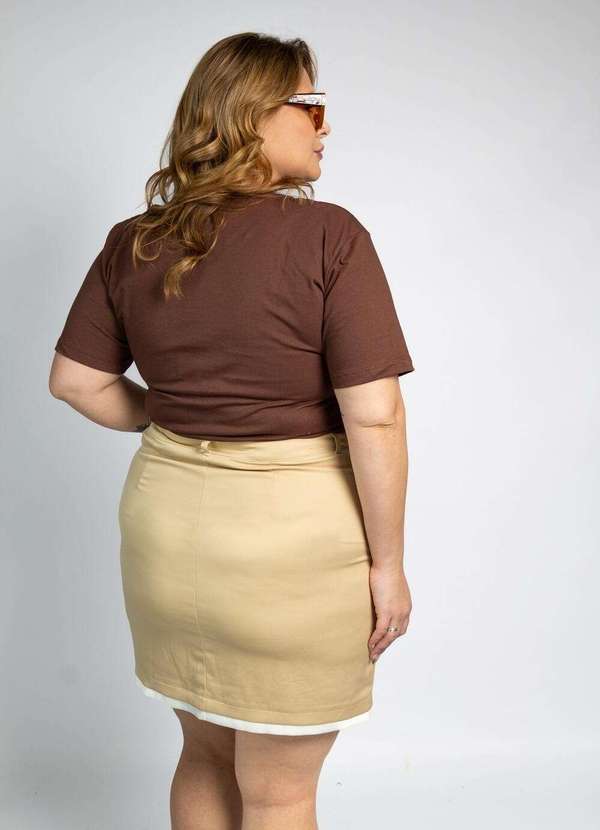 Cianitas - Camiseta Feminina Marrom Escuro Tiger no Limits - Marrom 5