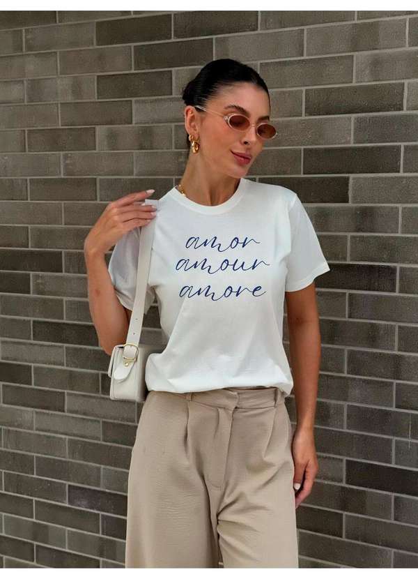 Cianitas - Camiseta Feminina Off Amor Amour Amore - Off 4