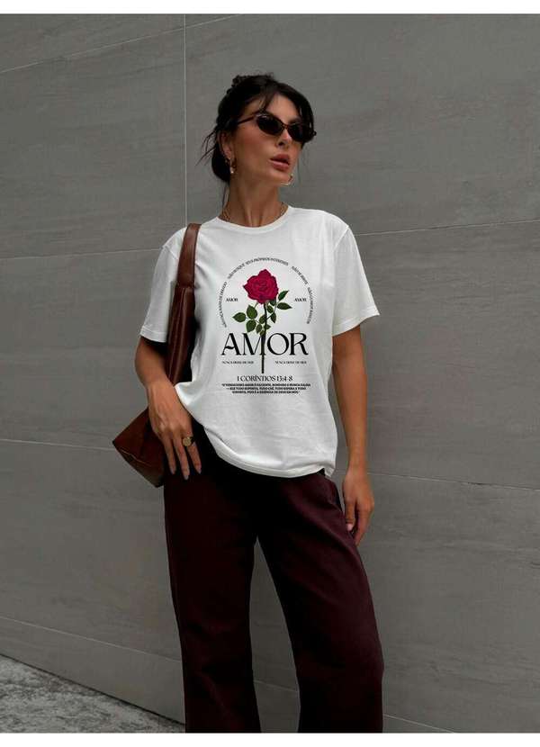 Cianitas - Camiseta Feminina Off Amor - Off