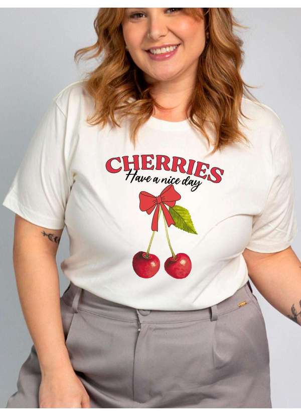 Cianitas - Camiseta Feminina Off Cereja Have a Nice Day - Off 4