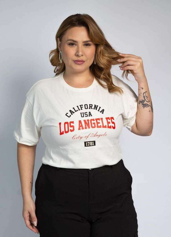 Cianitas - Camiseta Feminina Off City Of Angels - Off