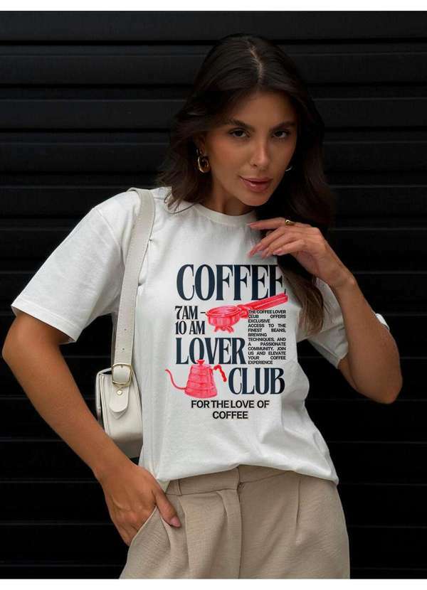 Cianitas - Camiseta Feminina Off Coffee Lover Club - Off