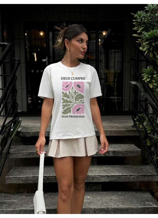 Cianitas - Camiseta Feminina Off Cumpre Suas Promessas - Off
