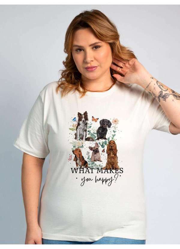 Cianitas - Camiseta Feminina Off Dog What Makes - Off