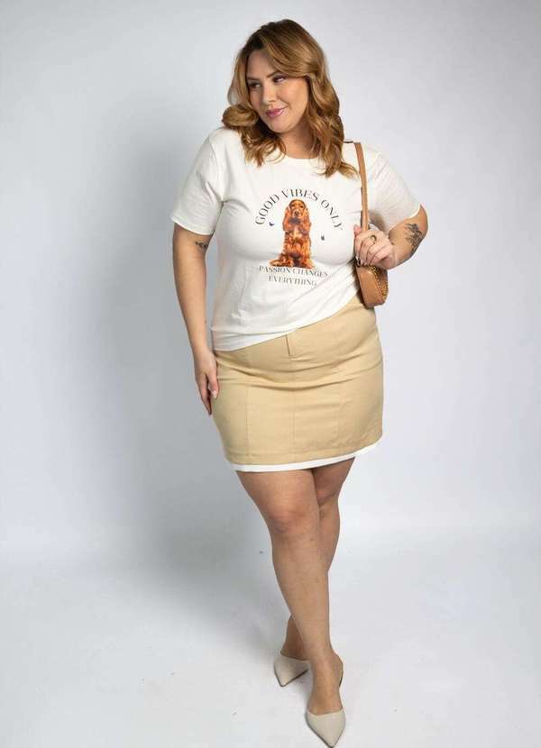 Cianitas - Camiseta Feminina Off Good Vibes Only - Off 3