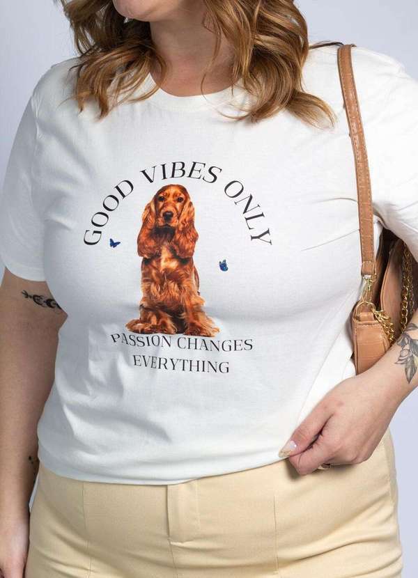 Cianitas - Camiseta Feminina Off Good Vibes Only - Off 4