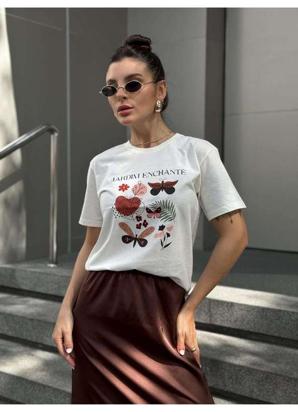 Cianitas - Camiseta Feminina Off Jardim Enchanté - Off