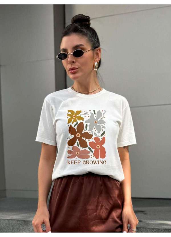 Cianitas - Camiseta Feminina Off Keep Growing - Off 2