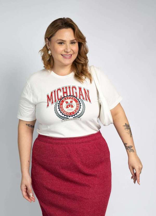 Cianitas - Camiseta Feminina Off Michigan - Off 1