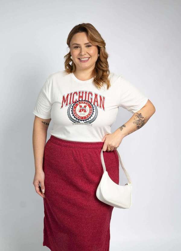 Cianitas - Camiseta Feminina Off Michigan - Off 2