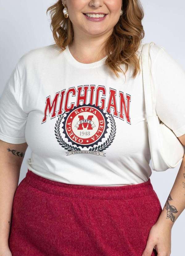 Cianitas - Camiseta Feminina Off Michigan - Off 4