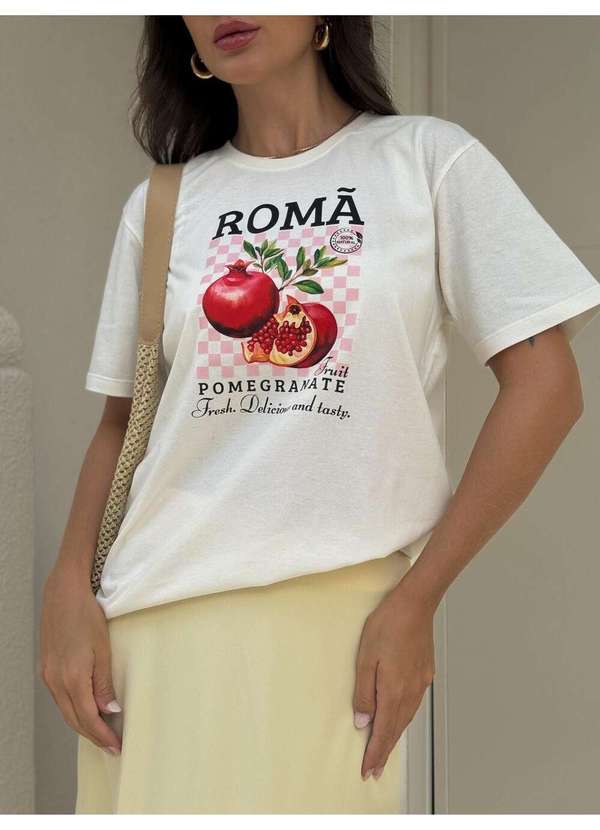 Cianitas - Camiseta Feminina Off Romã - Off 2