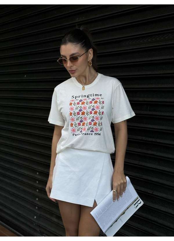 Cianitas - Camiseta Feminina Off Springtime - Off