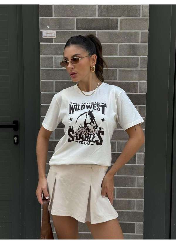 Cianitas - Camiseta Feminina Off Wild West - Off