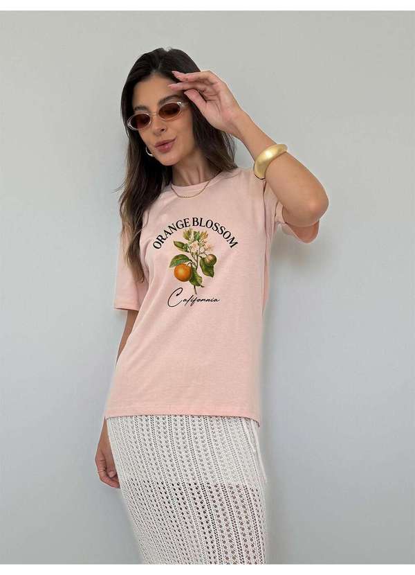 Cianitas - Camiseta Feminina Salmão Orange Blossom - Salmão 3
