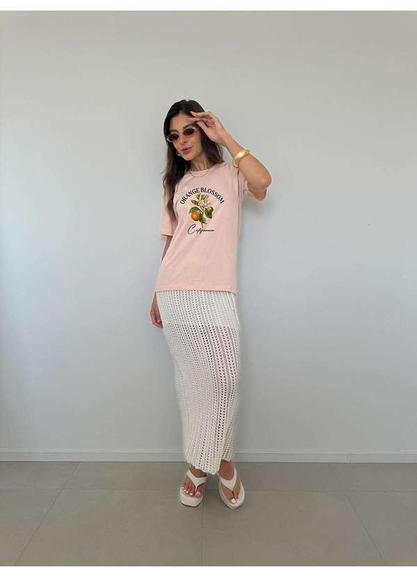 Cianitas - Camiseta Feminina Salmão Orange Blossom - Salmão 5