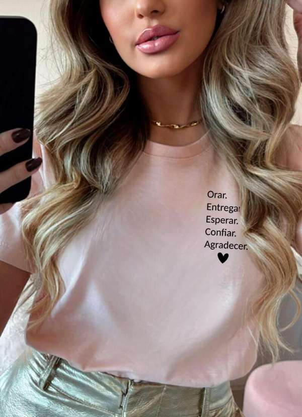 Cianitas - Camiseta Feminina Salmão Orar - Salmão 4