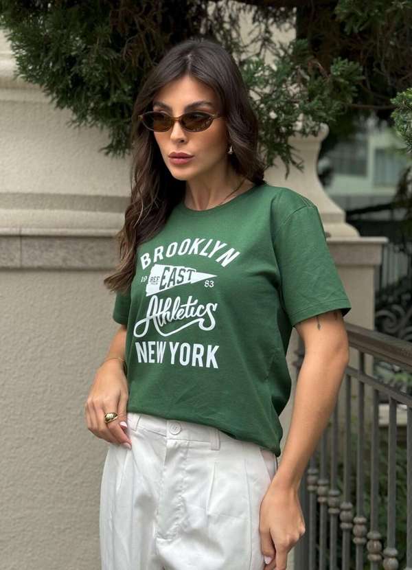 Cianitas - Camiseta Feminina Verde Escuro Brooklyn - Verde 2