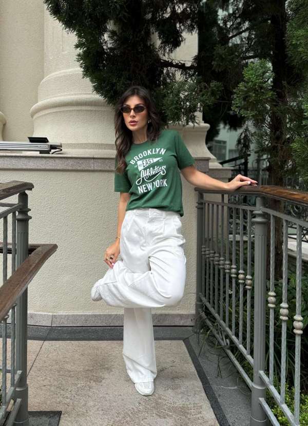 Cianitas - Camiseta Feminina Verde Escuro Brooklyn - Verde 3