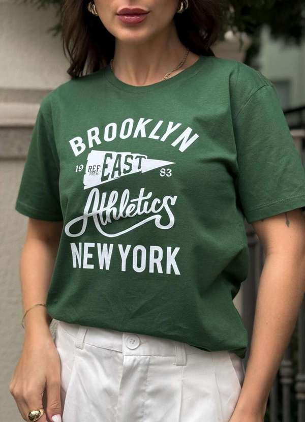 Cianitas - Camiseta Feminina Verde Escuro Brooklyn - Verde 4