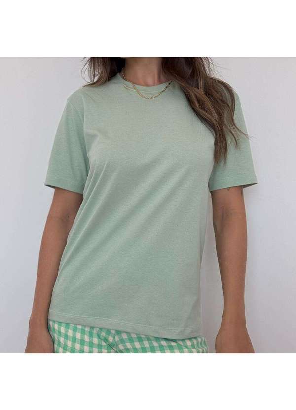 Cianitas - Camiseta Feminina Verde Folha Lisa - Verde 2