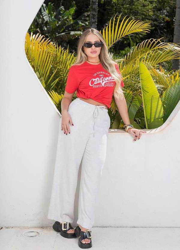 Cianitas - Camiseta Feminina Vermelha California 1987 Vermelha 3