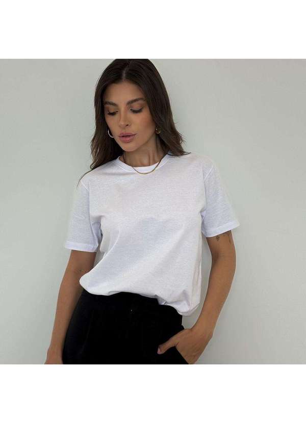 Cianitas - Kit Tres Camisetas Femininas Lisas Branca - Branco 2