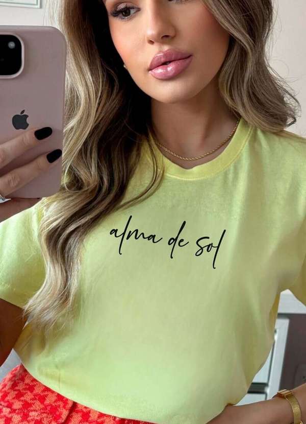 Cianitas - Camiseta Feminina Amarela Alma de Sol - Amarelo 4