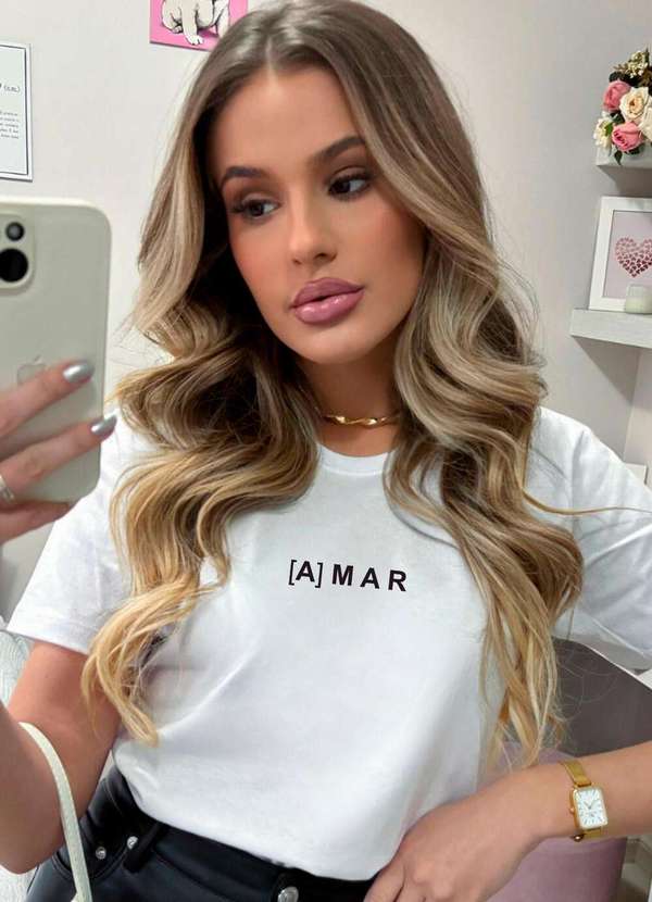 Cianitas - Camiseta Feminina Branca Amar - Branca 4