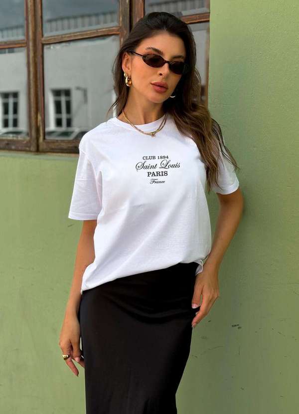 Cianitas - Camiseta Feminina Branca Saint Louis - Branca