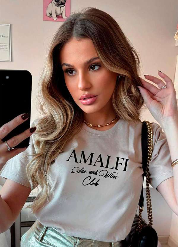 Cianitas - Camiseta Feminina Chocolate Amalfi - Marrom