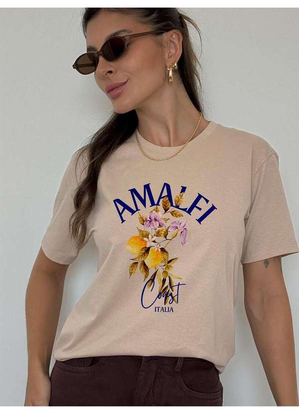Cianitas - Camiseta Feminina Chocolate Limão Amalfi - Marrom 2