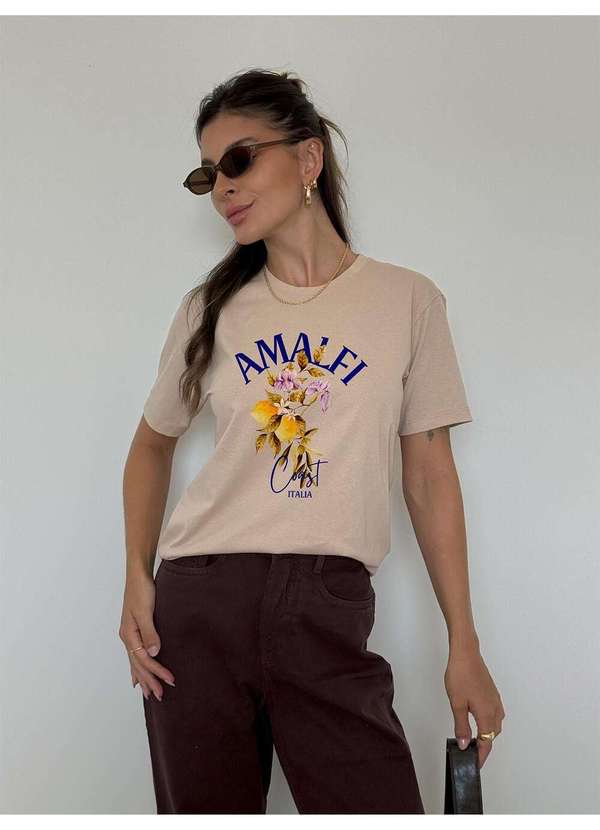 Cianitas - Camiseta Feminina Chocolate Limão Amalfi - Marrom 5
