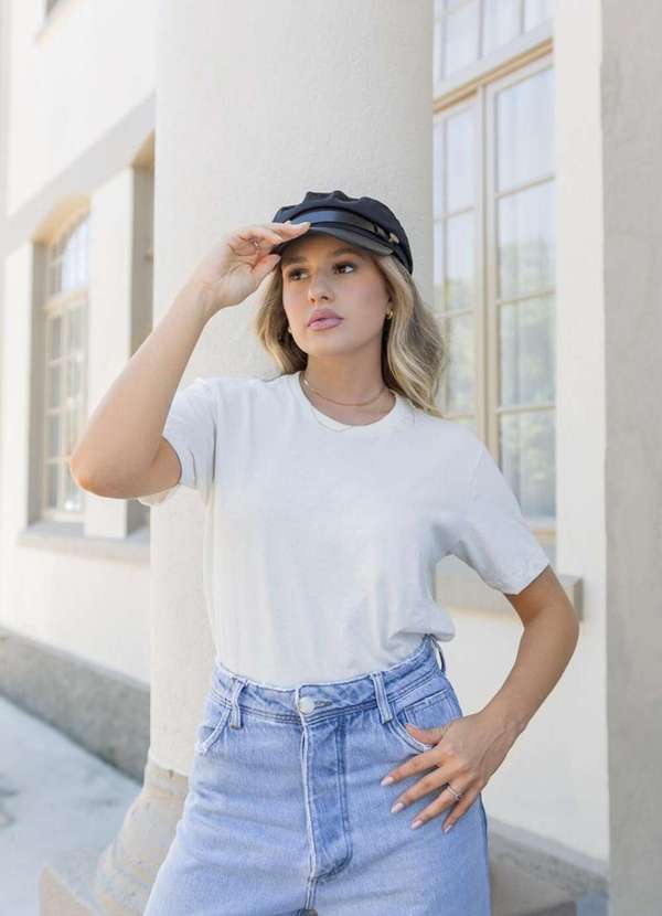 Cianitas - Camiseta Feminina Off Calma Como Uma Onça - Off 5