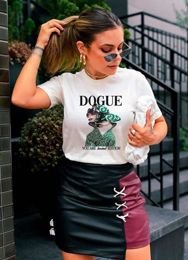 Cianitas - Camiseta Feminina Off Dogue - Off